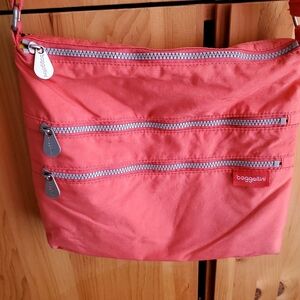 Bagallini Soft Orange Nylon Crossbody Bag